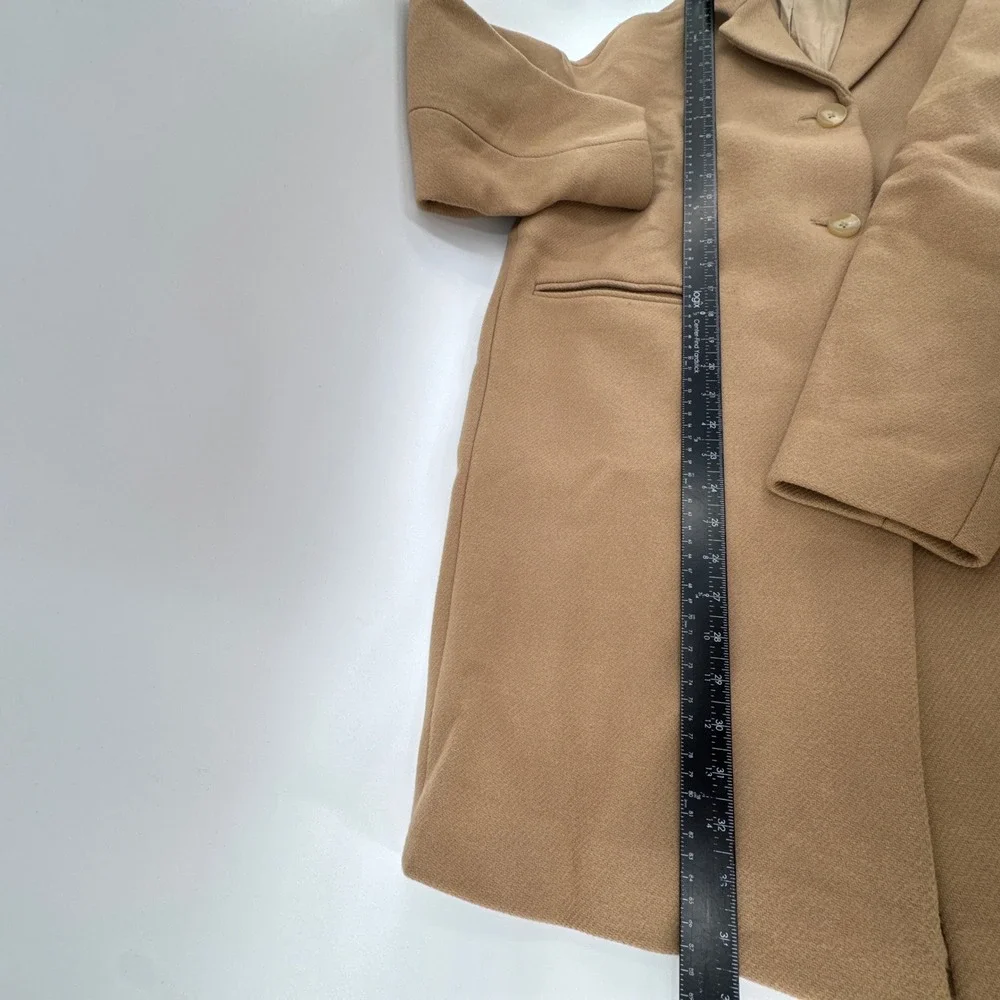 Everlane Cocoon Coat Women P Camel Tan‎ Wool Blend Oversized Long Jacket 43